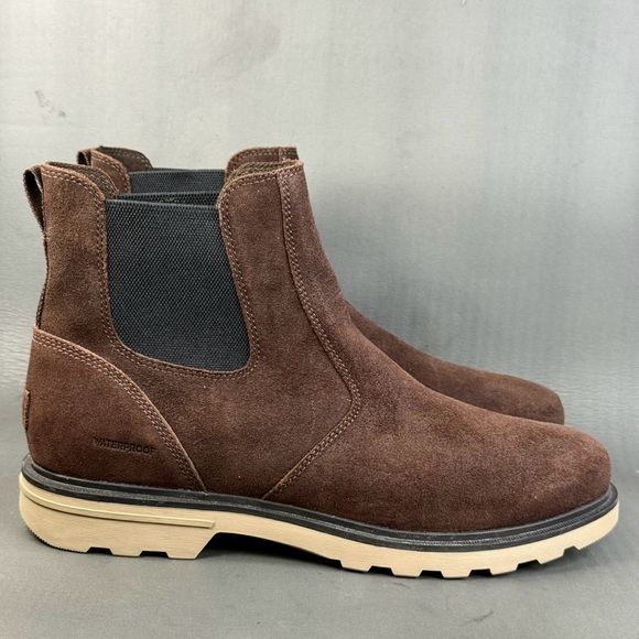 SOREL Carson Chelsea Waterproof Leather Boot shoes men’s size 12 - Picture 1 of 8